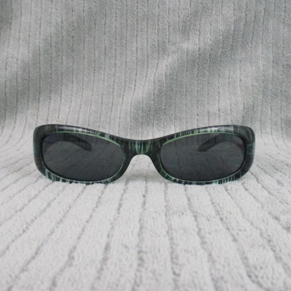 New Divine Eyewear Kali Green Black Striped/Smoke Sunglasses Women's NWT